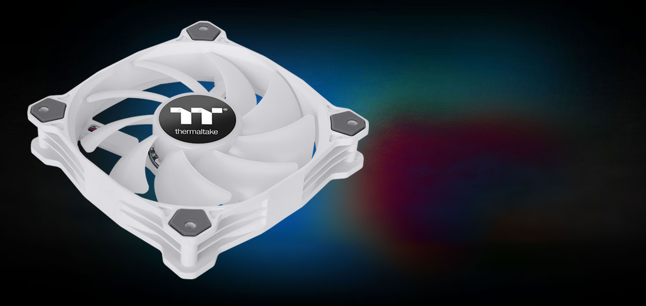 Thermaltake Pure 12 ARGB White 5V Motherboard Sync/Analog Controller 16.8 Million Colors 9 Addressable LEDs 120mm Hydraulic Bearing Case/Radiator Fan, 3 Pack, CL-F127-PL12SW-A 6 image